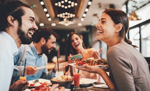 Invisalign patient in Kent out with friends